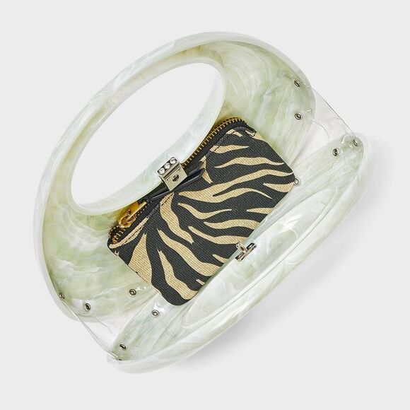 A New Day - Crescent Marble Minaudiere Clutch - A New Day Gree Green - Picture 3 of 4